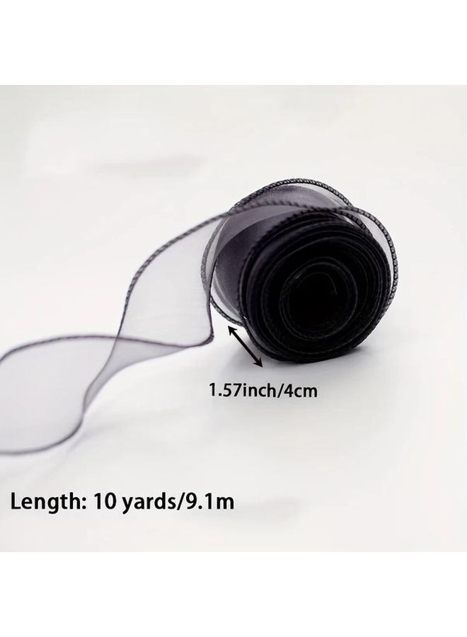 Sheer Chiffon Ribbon Aurora White for Gift Wrapping Wedding Decor DIY Crafts - Image 5