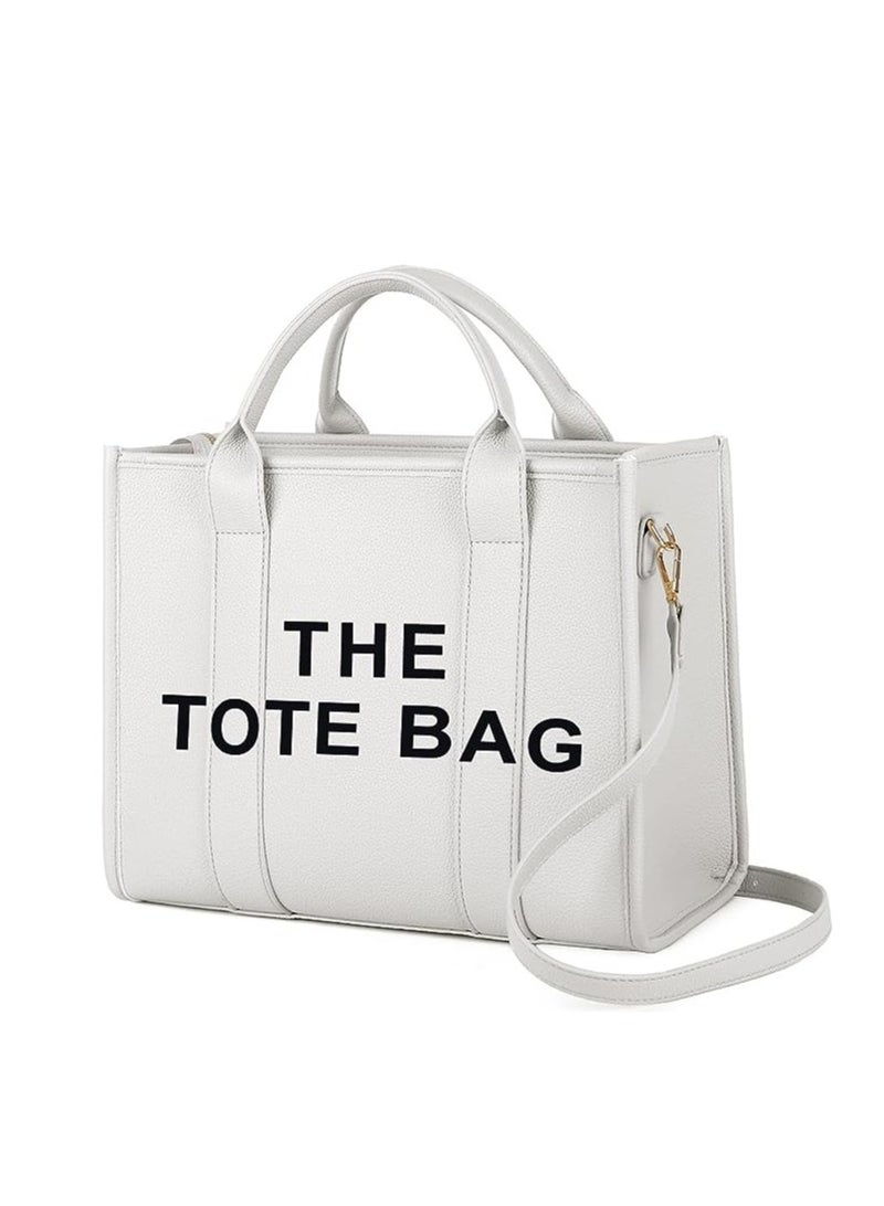 PU Leather Tote Bag Trendy Travel Tote Bag Handbag Top-Handle Shoulder Crossbody Bags  - Image 1