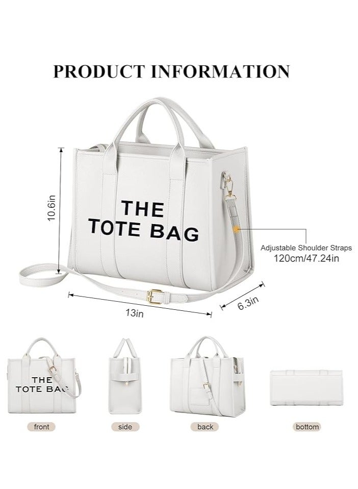 PU Leather Tote Bag Trendy Travel Tote Bag Handbag Top-Handle Shoulder Crossbody Bags  - Image 2