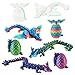 Yoshiky 4PCS 3D Printed Dragon Eggs Inside Small 3D Printer Dragon Toy with Wings Eggs Articulated Crystal Animals Fidget Toy Kid Boy Gifts for Easter Christmas - Image 2