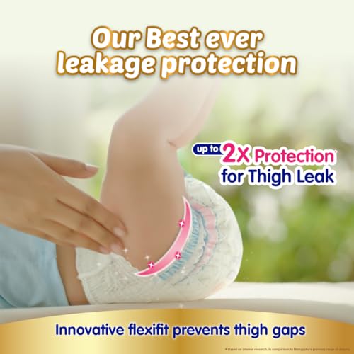 MamyPoko Pants Extra Absorb Baby Diapers, New Born/X-Small | 0-5 kg | 74 Count |Deep Sleep Diapers| Soft Gentle fit |Deep Absorbent Crisscross | Skin Friendly with Coconut Oil | - Image 4