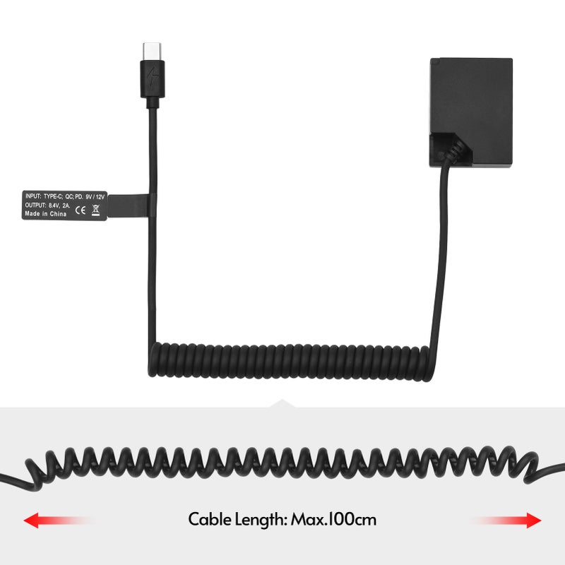 NP-W126 Dummy Battery USB-C Coupler Adapter Dummy Battery Coupler with USB Type-C Spring Power Cable Replacement for Fujifilm X100F X100V X-S10 X-Pro3 X-E3 X-A2 X-A5 X-A7 X-T1 X-T2 X-T3 X-T4 - Image 4