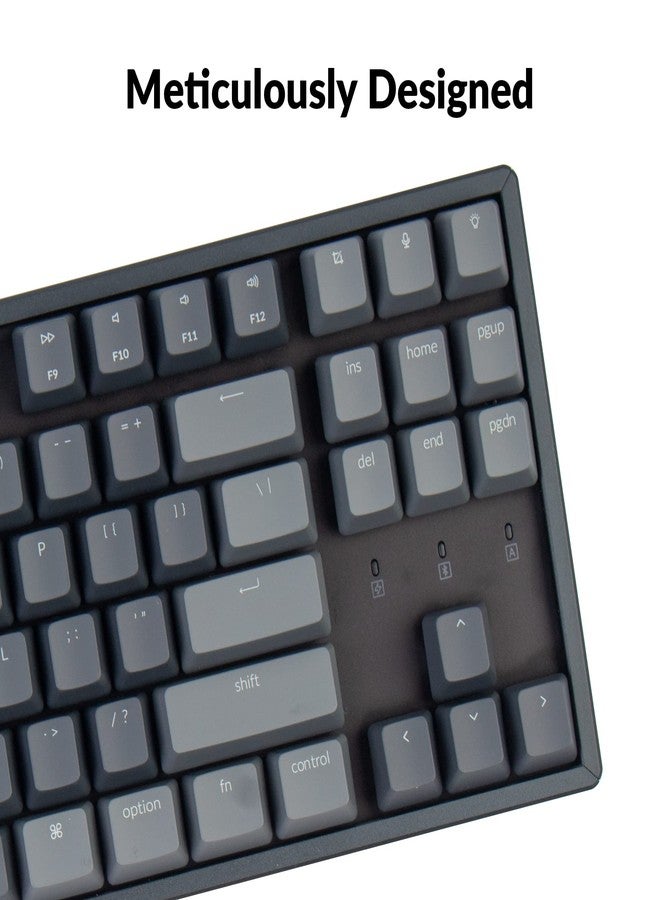 Keychron K8 Tenkeyless Layout RGB Hot-swappable Bluetooth Wireless Mechanical Keyboard with Gateron Optical Blue Switch, Multitasking, Type-C Wired Computer Keyboard for Mac Windows, Aluminum Frame - Image 5