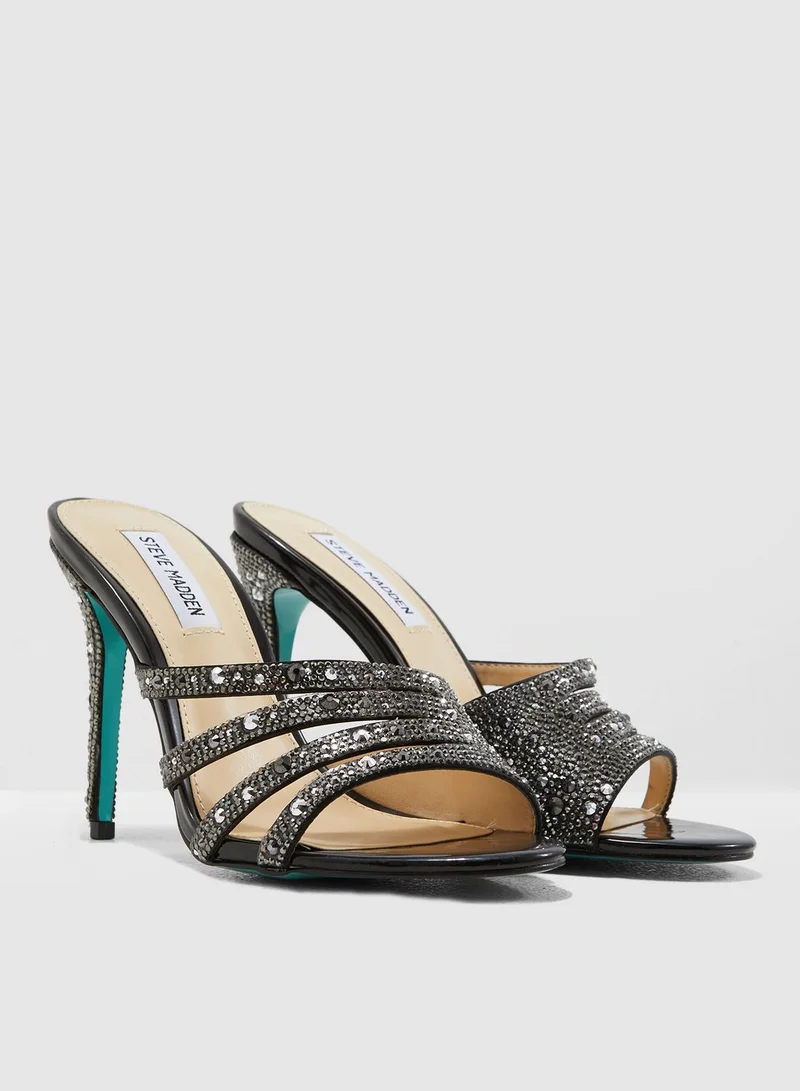 STEVE MADDEN Riri Sandal-Black Fabric