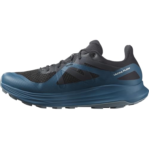 Salomon Men’s Ultra Flow Gore-Tex, Waterproof Trail Running Shoes - Black/Deep Dive/Trooper - 7.5 - Image 1
