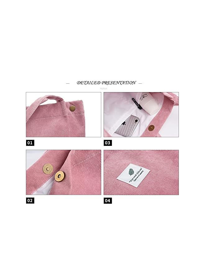 Jijie Corduroy Tote Bag for Women shoulder bag tote bag 39 * 12 * 35cm - Image 2