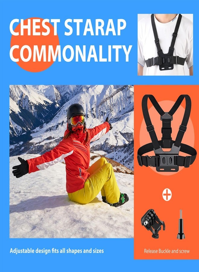 هونغداك مجموعة ملحقات كاميرا الحركة المطورة HONGDAK 70 في 1، متوافقة مع كاميرات GoPro Hero 13، 12، 11، 10، 9، 8، 7، 6، 5، 4 Max، 11 mini، وInsta360 X5، X4، X3، GO3، وDJI Osmo Action 6، 5Pro 4، 3، وAKASO، وSony Sports DV - Image 5