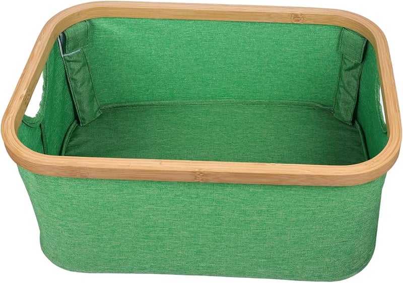 Green Foldable Laundry Basket Organizer For Dirty Clothes Towels Stylish Modern Design - Image 1