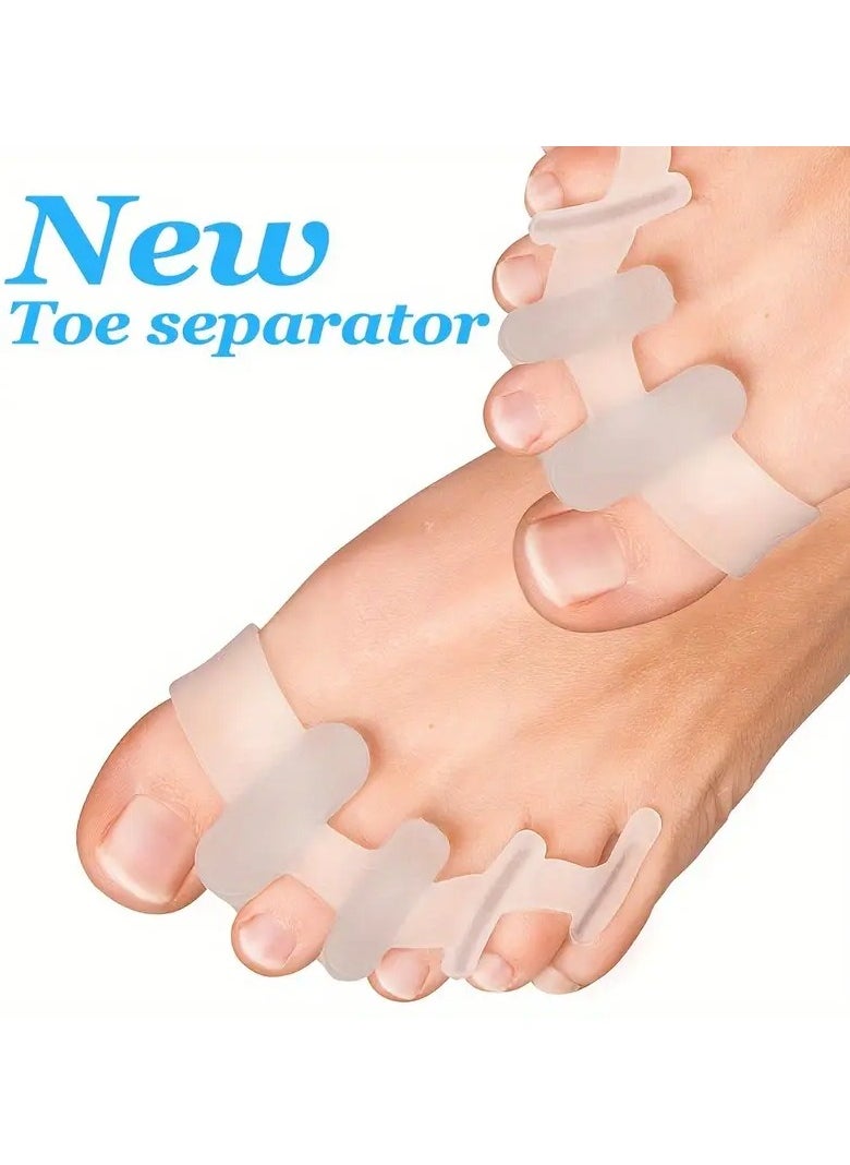 Goolsky 2pcs RJF Silicone Toe Separators, Soft Cushion Pads for All Toes, One-Size Big Toe Spacers, Hand Washable, Machine Washable, Pull-On Closure for Women & Men  - Image 1
