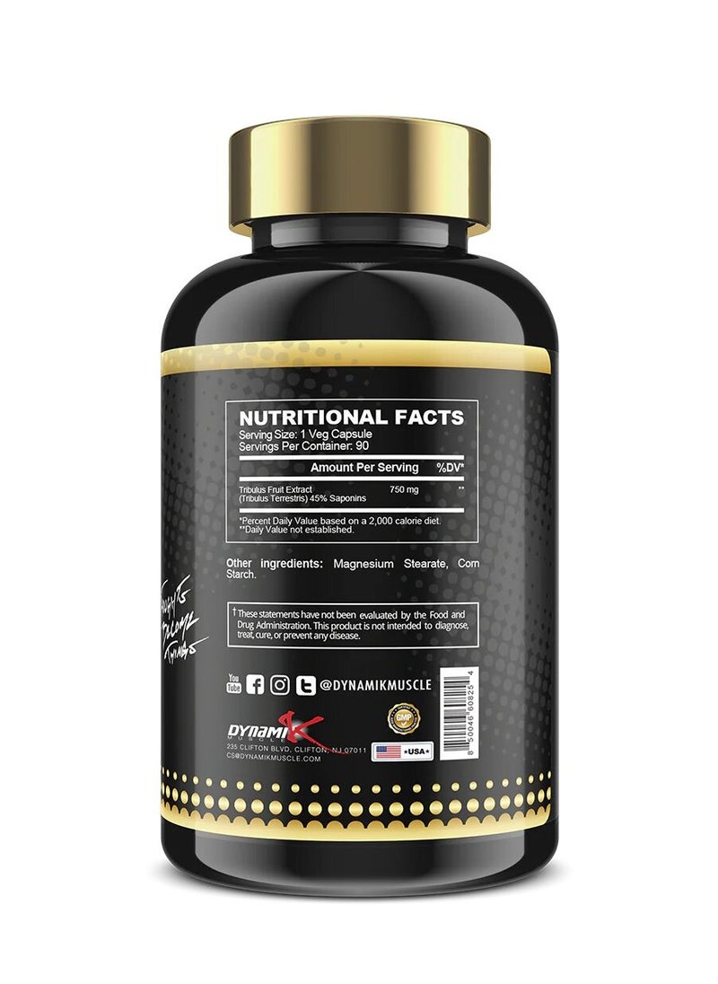 DYNAMIK MUSCLE Dynamik Muscle, Tribulus 750mg, Supports Lean Mass, 90 Caps, 90 Servings  - Image 2