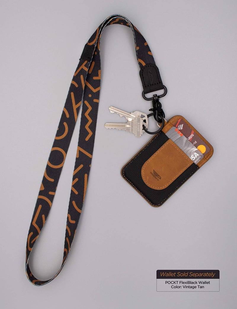 POCKT Neck Lanyard for Keys, Wallets and ID Badge Holders - Animal Print, Brown, Modern Classic - Image 5