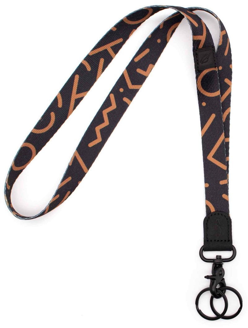 POCKT Neck Lanyard for Keys, Wallets and ID Badge Holders - Animal Print, Brown, Modern Classic - Image 1