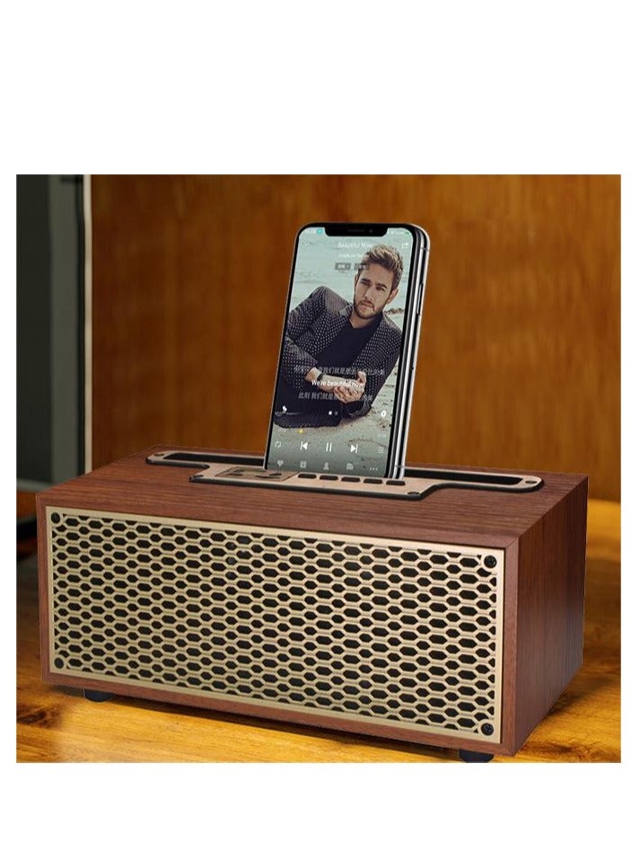 Wood Bluetooth Speaker, Portable Mini Wireless 5.3 Bluetooth Speakers with Speaker 2.1 HD Stereo Sound and Rich Bass Perfect for Home Party and Office  - Image 1