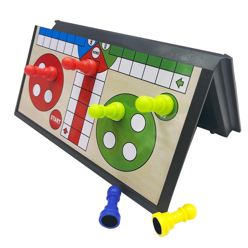 KIDAMI Mini Magnetic Ludo Travel Board Game Set, Folding Design and Light-Weight, Gift for Kids Toddlers (7.64 Ã— 7.64 inches) - Image 5