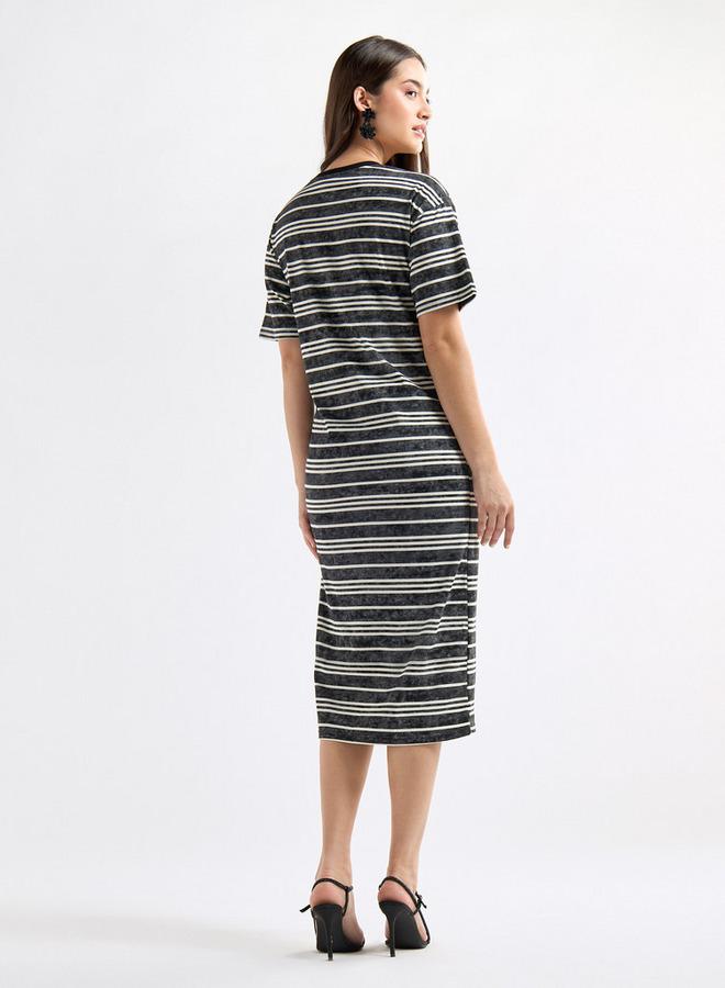 Splash FAV Striped Fitted Dress - Image 3