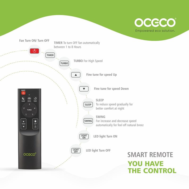 OCECO Fansio Wooden 3 Blade Ceiling Fan with 1400MM BLDC Motor Modern Design Remote Control for Cooling Bliss Air that Saves Upto 65 Energy Backed by a Reliable 3Year Warranty - Image 3