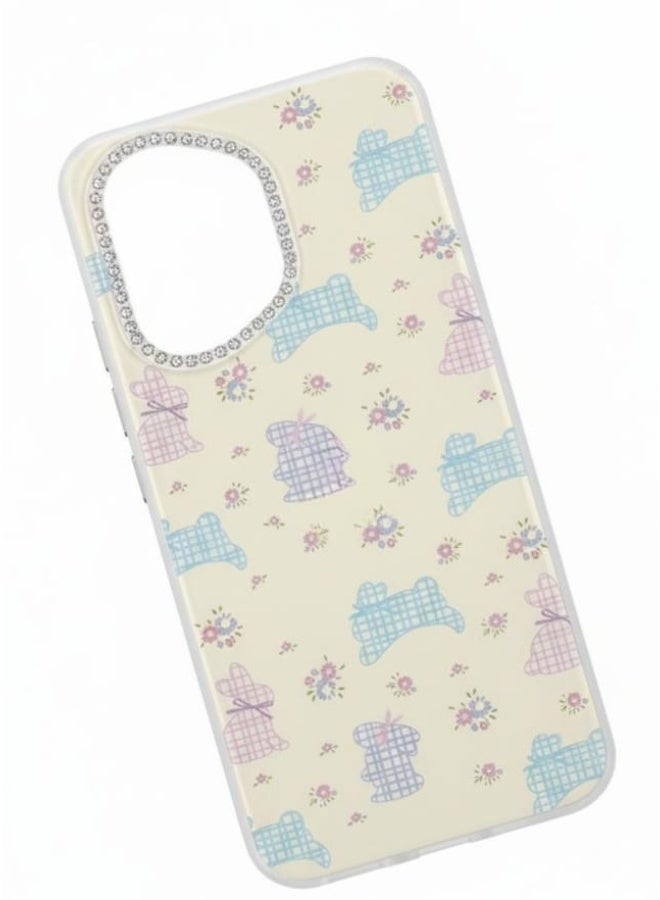 A premium case for  Honor 400 featuring cute bunnies and flowers - Image 2