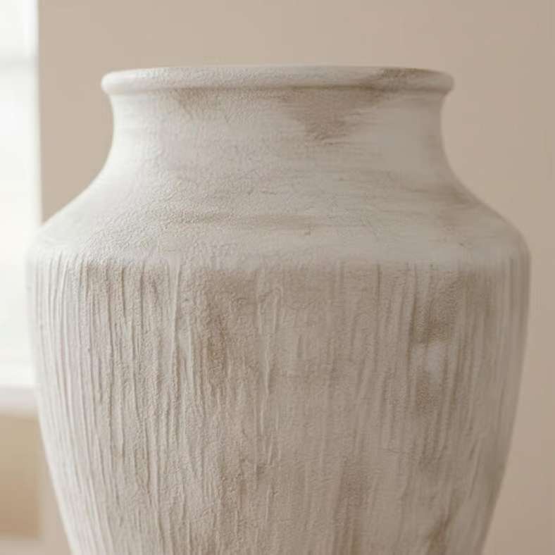 Pan Home Lucian Terracotta Vase - White - Image 2