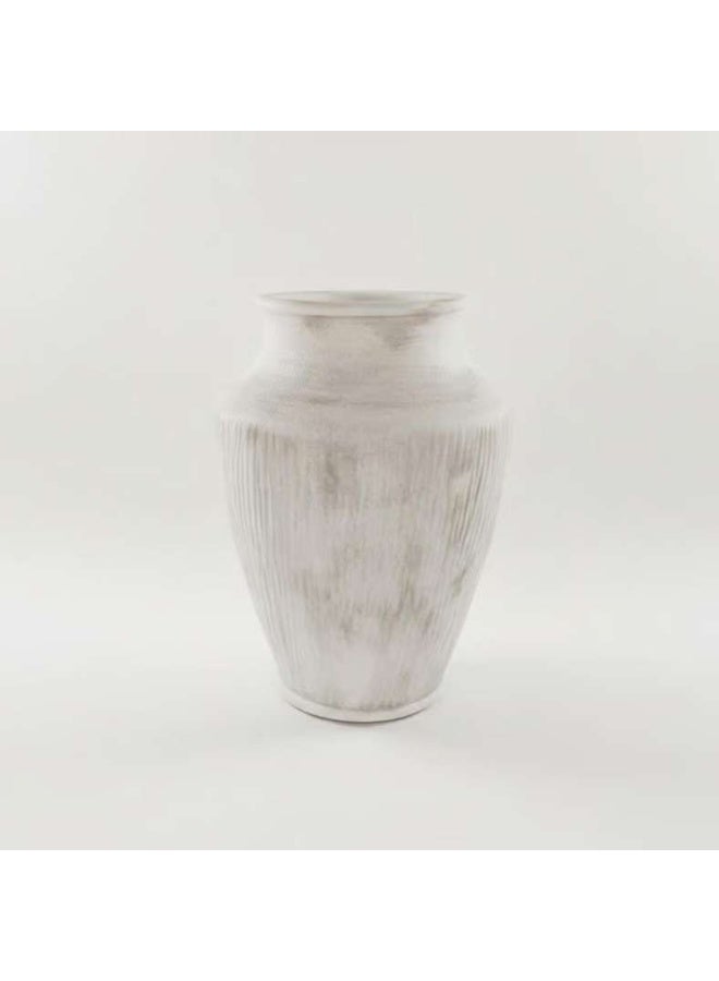 Pan Home مزهرية لوسيان من الطين - بيضاء - Image 4