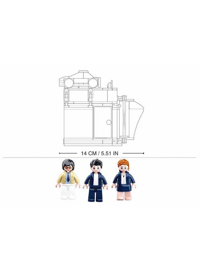 Sluban Town Automobile Sales Service Shop Building Bricks with 3 Mini Toys&1 Blue Toy Car, 302 Pcs - Image 3