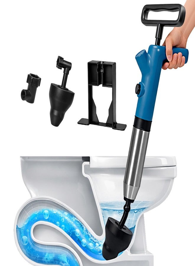 BOTEMY High Pressure Toilet Plunger & Drain Auger with Real-Time Gauge, Heavy-Duty Air Unclogger for Toilets, Sinks & Drains - Image 1