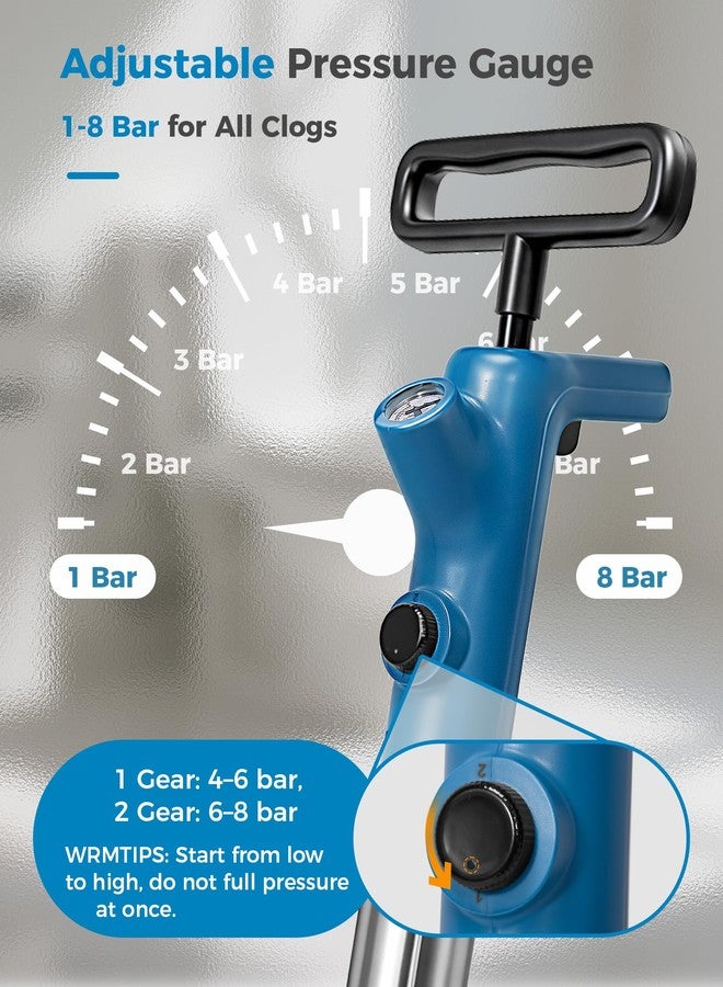 BOTEMY High Pressure Toilet Plunger & Drain Auger with Real-Time Gauge, Heavy-Duty Air Unclogger for Toilets, Sinks & Drains - Image 4