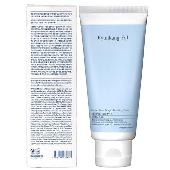 Pyunkang Yul PKY Low pH Pore Deep Cleansing Foam, Pore Cleanser with Fluffy Microbubbles, AHA, Witch Hazel, Zero Irritation, Korean Skincare (3.38 Fl. Oz, 100ml) - Image 2