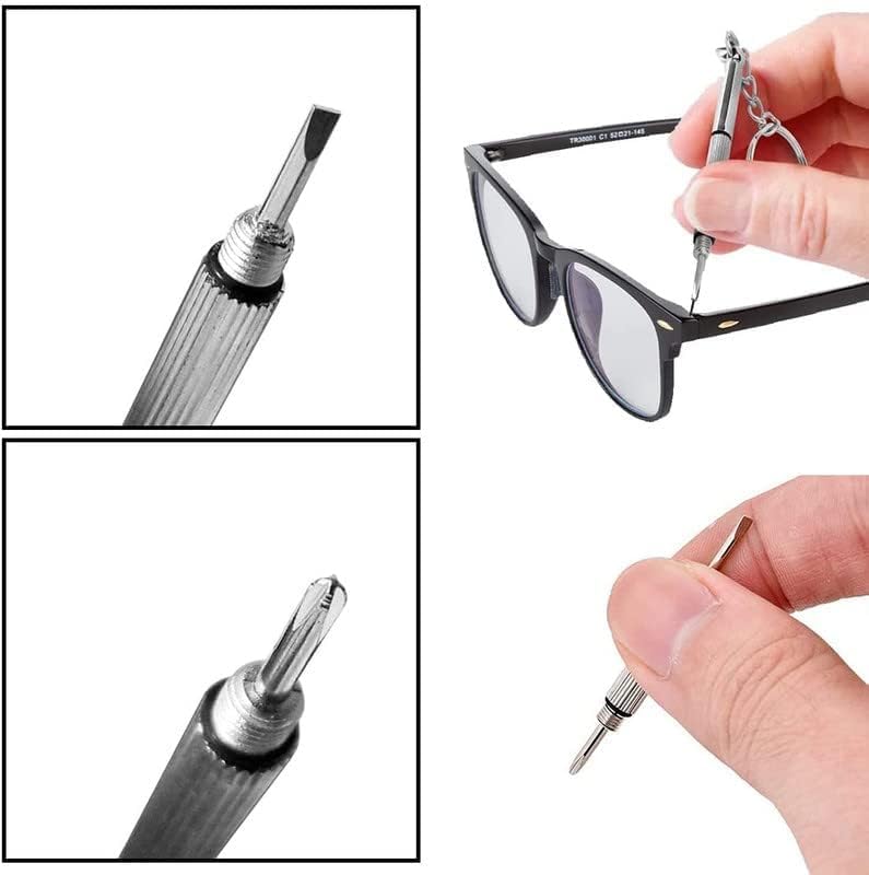 VIPREKHO Compact Pocket Mini Screwdriver Kit Glasses Phone Watch Screw Repair Tool 3in1 with Keychain Portable Hand ToolsPack of 2  - Image 2