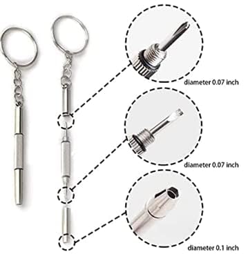 VIPREKHO Compact Pocket Mini Screwdriver Kit Glasses Phone Watch Screw Repair Tool 3in1 with Keychain Portable Hand ToolsPack of 2  - Image 5