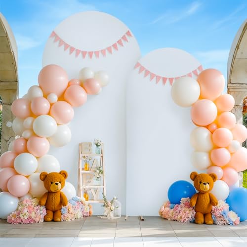 Suppromo White Arch Cover Set of 272 and 6ft Arch Backdrop Cover Spandex Wedding Arch Stand Covers for Bridal Shower Wedding Baby Shower Birthday Party Ceremony Banquet Photo Background Decorations - Image 3
