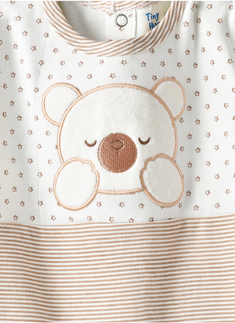 Tiny Hug - Baby Boys' Cotton Knit Sleepsuit - Image 1