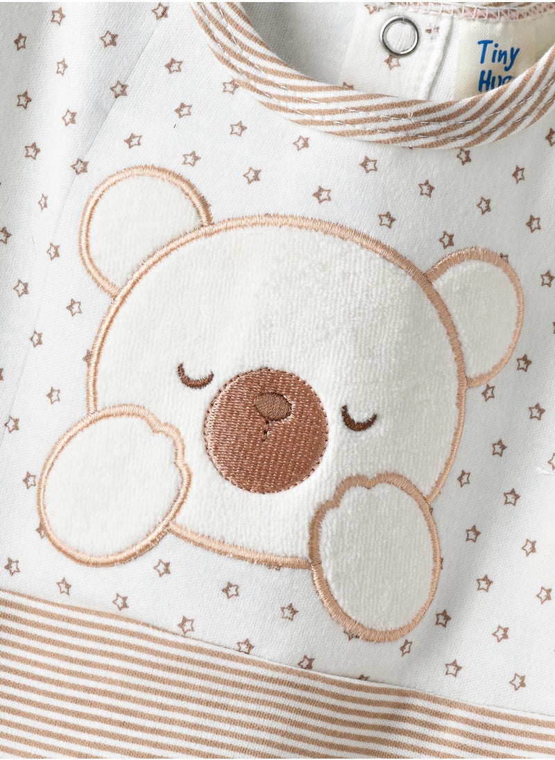 Tiny Hug - Baby Boys' Cotton Knit Sleepsuit - Image 1