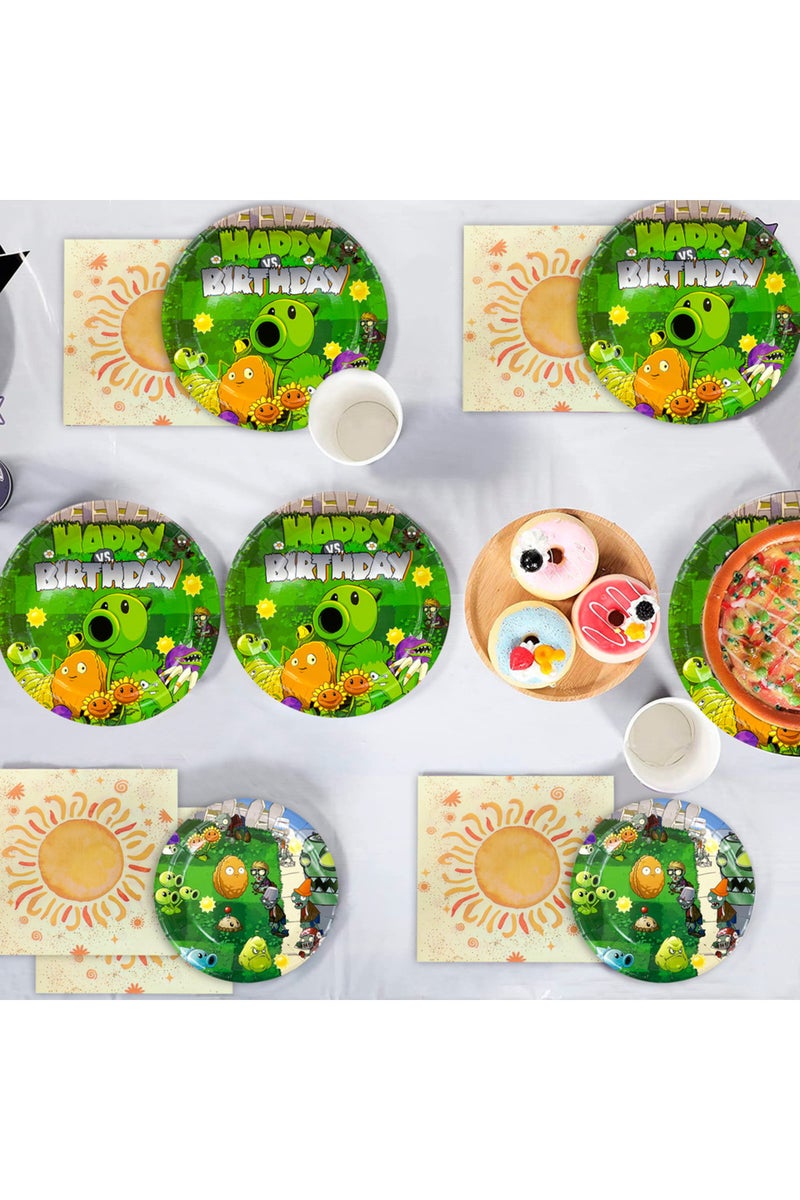 erorex green Plants vs Zombies Party Supplies,169pcs Plants vs Play Game Zombies Party Kit Plants vs Zombie - Image 4