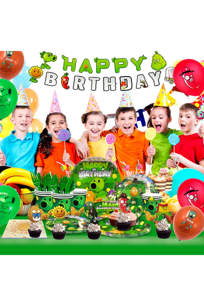 erorex green Plants vs Zombies Party Supplies,169pcs Plants vs Play Game Zombies Party Kit Plants vs Zombie - Image 5