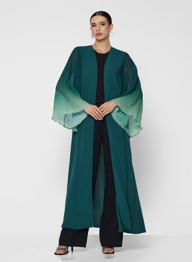 Khizana Ombre Abaya With Pleated Sleeves - Image 4