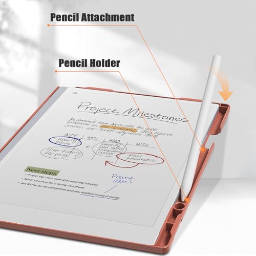 E NET-CASE E NETCASE Case for Remarkable Paper Pro Tablet 118 inch 2024 Released New Business Design Upgraded Leather Cover for Remarkable Paper Pro Digital Paper with Stand Pen Holder Brown - Image 3