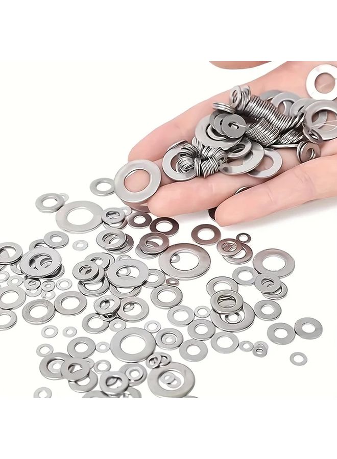 180pcs Stainless Steel Washers M2 M10 O Ring Fasteners Spacers For DIY Machinery Electronics - Image 3