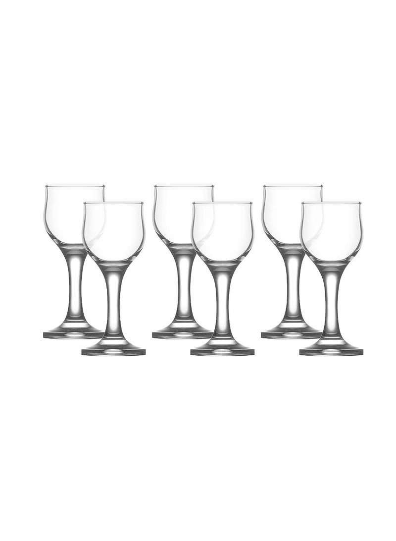LAV 6 Pieces Nevakar Liqueur Glass Set 55 Ml - Clear - Image 2