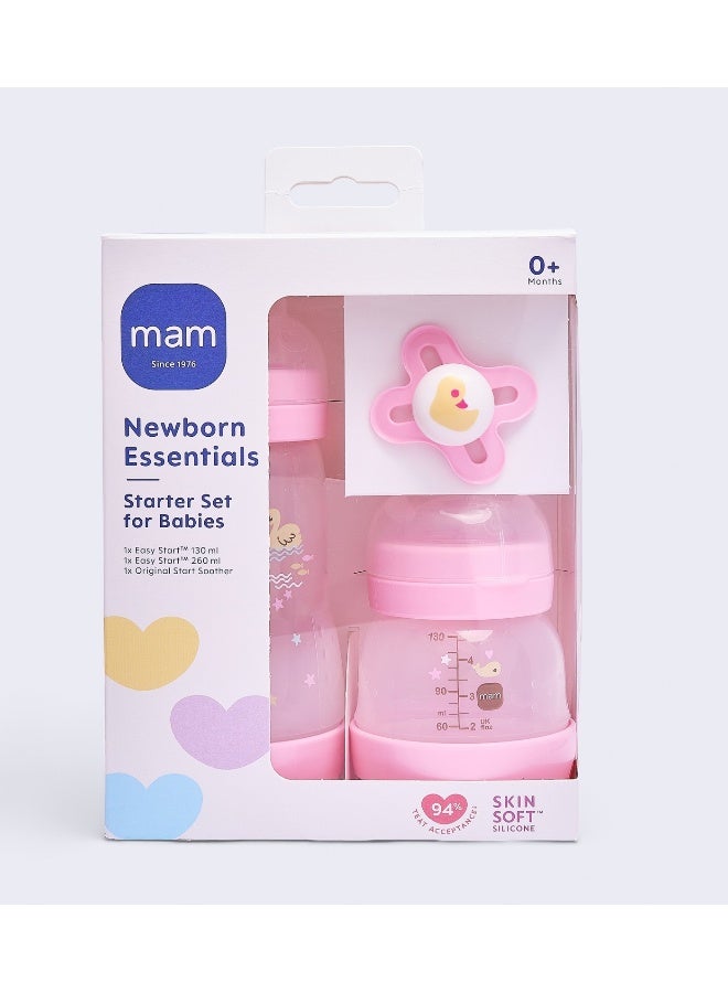 Mam Baby Easy Start Anticolic Starter Set Silicone Flexible Set - 0 M+ | Sealife Pink - Pack of 3 - Image 2