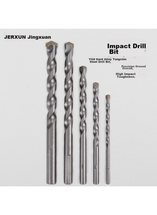 Jerxun Impact Drill Bit, Twist Drill Bit, Metal And Concrete Drilling, Wall Penetration, Tungsten Steel Alloy, Steel And Woodworking Drill Bit Set - Image 2