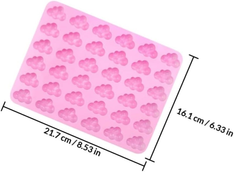 3pcs Silicone Candy Baking Mold 36-cavity Cloud Shape Chocolate Fondant Cookie Mold for Candy Making and Baking Supplies, Pink - Image 2