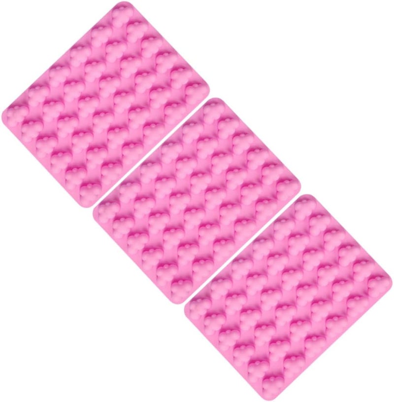 3pcs Silicone Candy Baking Mold 36-cavity Cloud Shape Chocolate Fondant Cookie Mold for Candy Making and Baking Supplies, Pink - Image 1