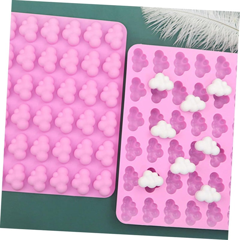 3pcs Silicone Candy Baking Mold 36-cavity Cloud Shape Chocolate Fondant Cookie Mold for Candy Making and Baking Supplies, Pink - Image 4