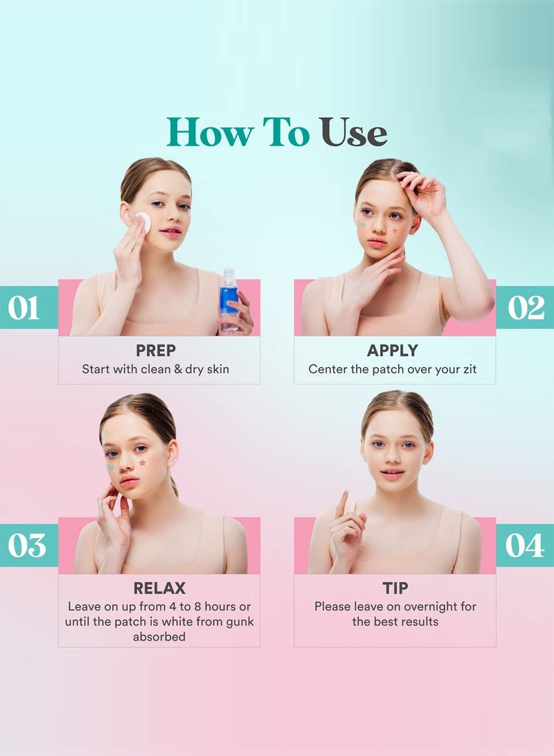 48 Count Acne Patch For Shrinking Zits and Whiteheads Pimple Patches Acne Absorbing Cover Patch Hydrocolloid Hydrocolloid Cute Acne Patches Nighttime Spot Stickers for Face and Skin Butterfly-shape Colorful Acne Patches - Image 5