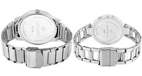 ADAMO Enchant Calendar Analogue White Dial Couple's Watch - 812-2480Sm01 - Image 4