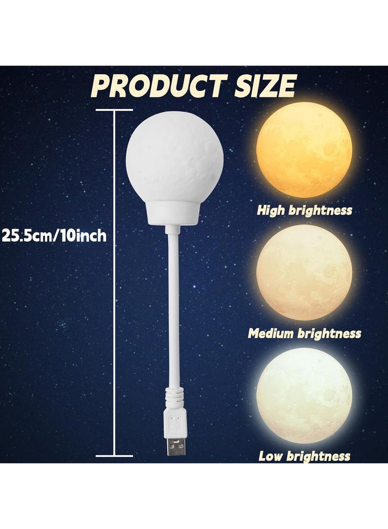 CMGTYYD Moon Led Lamp Nightlight Desk USB Powered, Moon Night Light, Voice Activated Night Light,Plug in Voice Activated Lamp,USB Night Light Can Be Timed and Color Tuned, for Desk, Bedroom, Decorations [Energy Class A] - Image 2