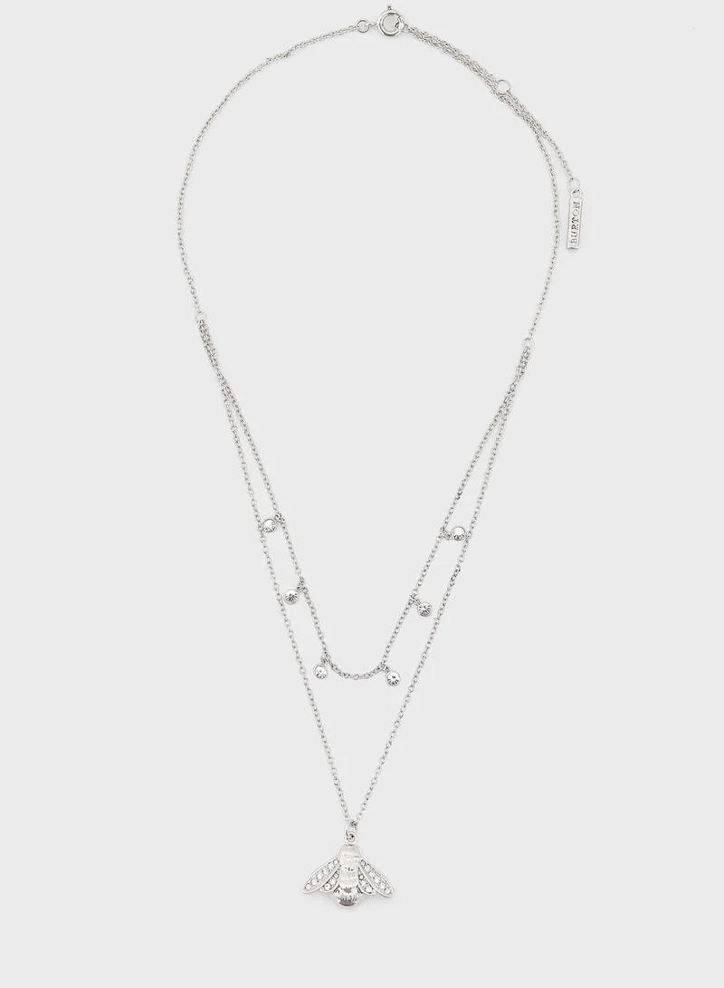 OLIVIA BURTON Glitter Bee Double Layered Necklace