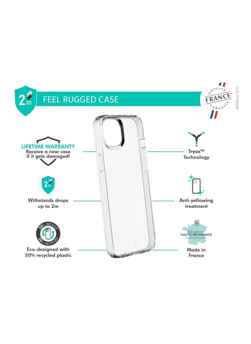 FORCE Force Case  iPhone 14 Max FEEL Made in France Reinforced Case Lifetime Warranty Transparent - 50% Recycled plastic  - Image 2