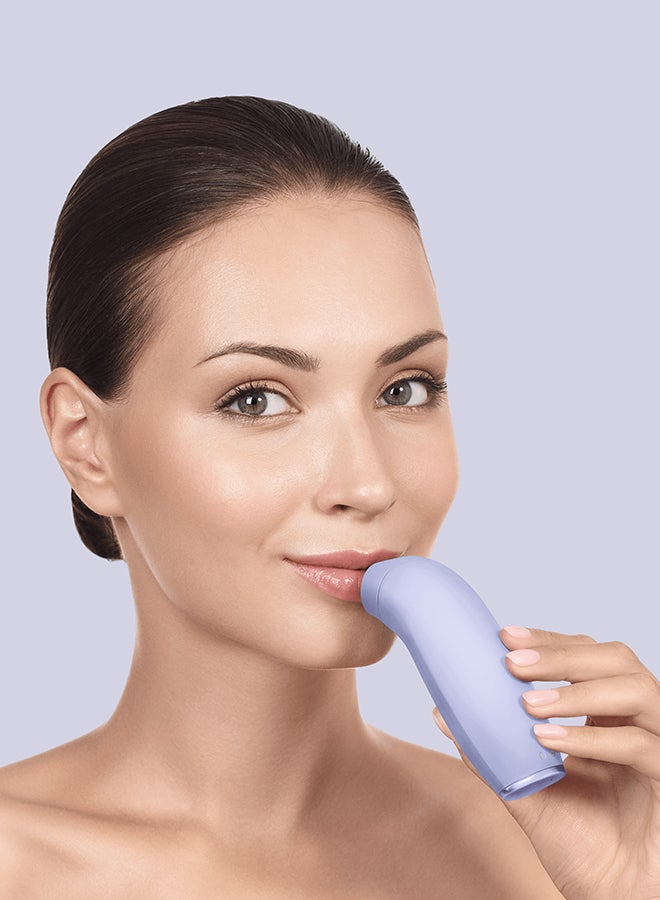 GESKE Lip Volumizer & Booster | 6-in-1 Electric Lip Suction Plumper Device |Targeted Lip Volumizing and Natural Color Revitalizer| 3 Pulsing Modes, 2 Exchangeable Attachments- Purple - Image 3