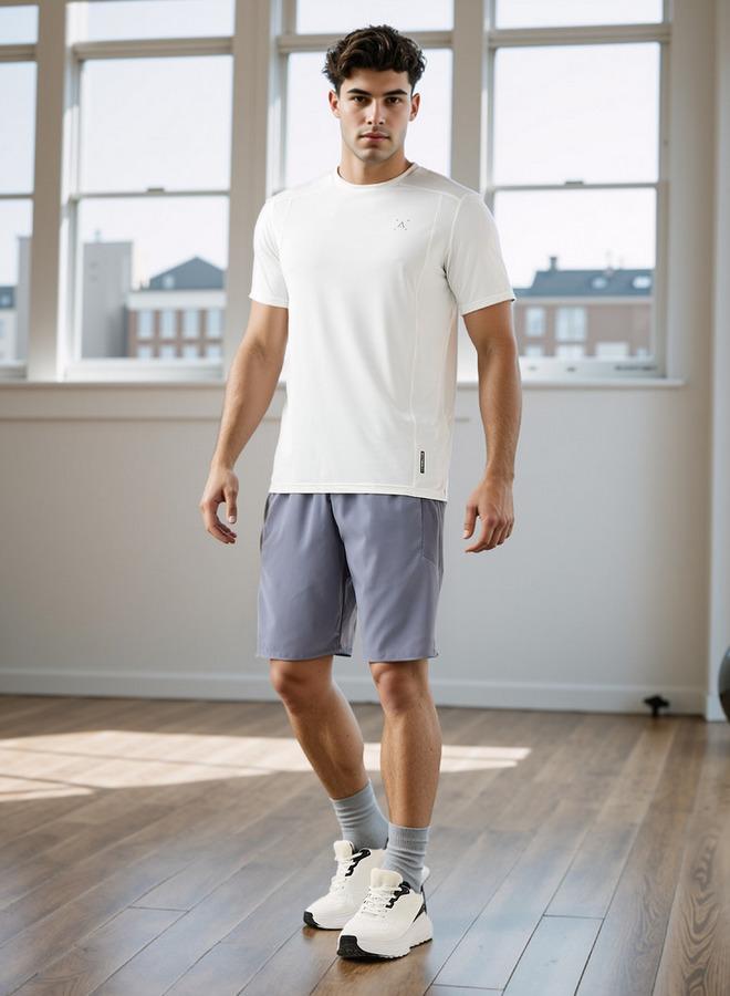 Active Regular Fit Shorts with Elasticated Waistband - Image 2